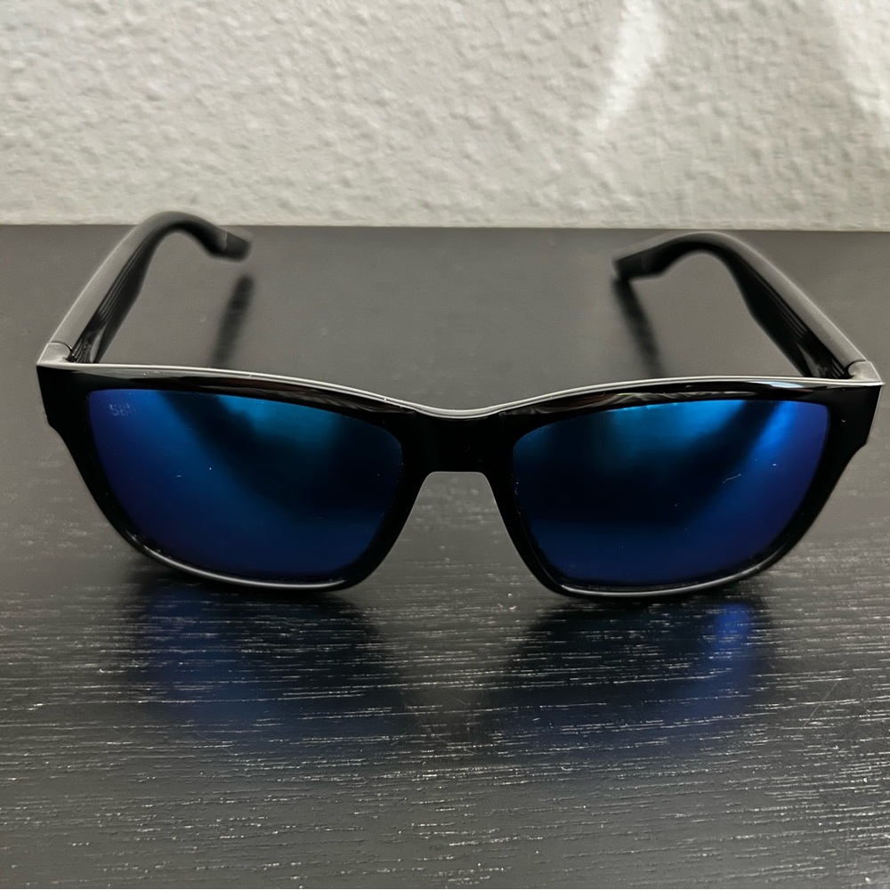 Costa Del Mar Paunch Men’s Sunglasses 580g Blue Mirror Polarized With Case